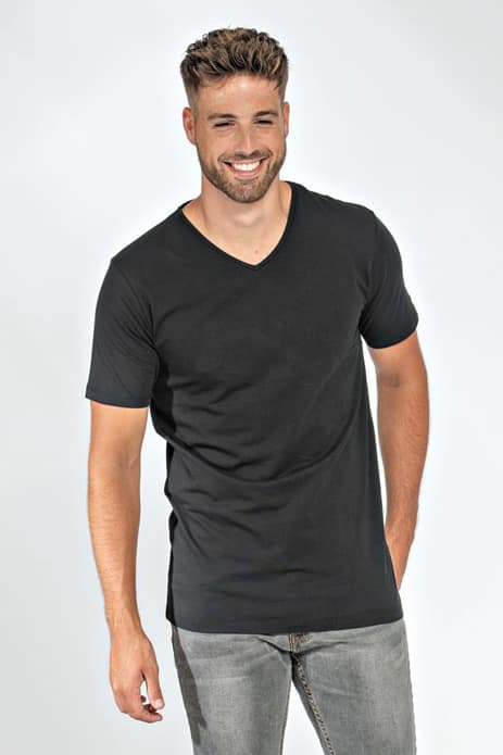 T-shirt V-Neck Fine Cotton Elasthan Men
