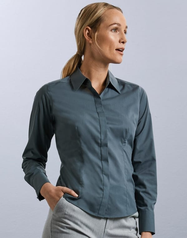 Tailored / Fitted Poplin Shirts Women
