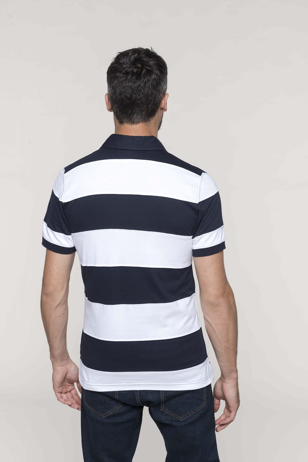 Ray - Sewn Stripe Short Sleeve Polo Shirt Men